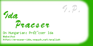 ida pracser business card